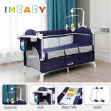 In Cradle Foldable Baby Crib Adaptable Splicing Large