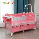 In Cradle Foldable Baby Crib Adaptable Splicing Large