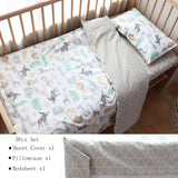 Pcs Baby Crib Bedding Set Cotton Bed Linens