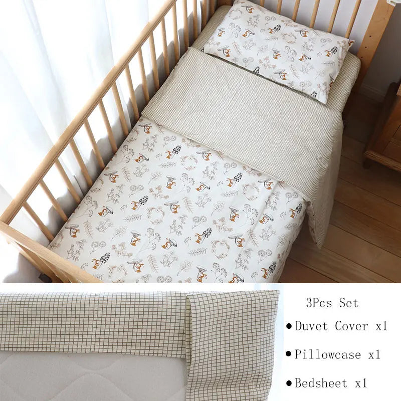 Pcs Baby Crib Bedding Set Cotton Bed Linens