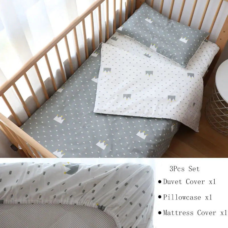 Pcs Baby Crib Bedding Set Cotton Bed Linens