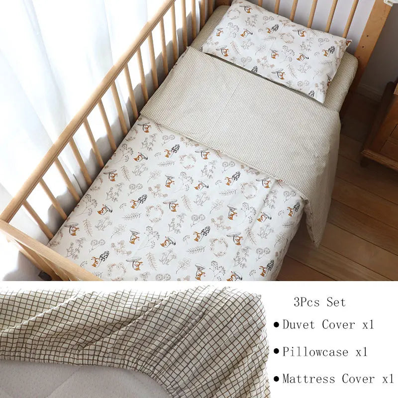 Pcs Baby Crib Bedding Set Cotton Bed Linens