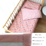 Pcs Baby Crib Bedding Set Cotton Bed Linens