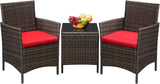 3 Pieces Patio Furniture PE Rattan Wicker Chair