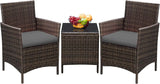 3 Pieces Patio Furniture PE Rattan Wicker Chair