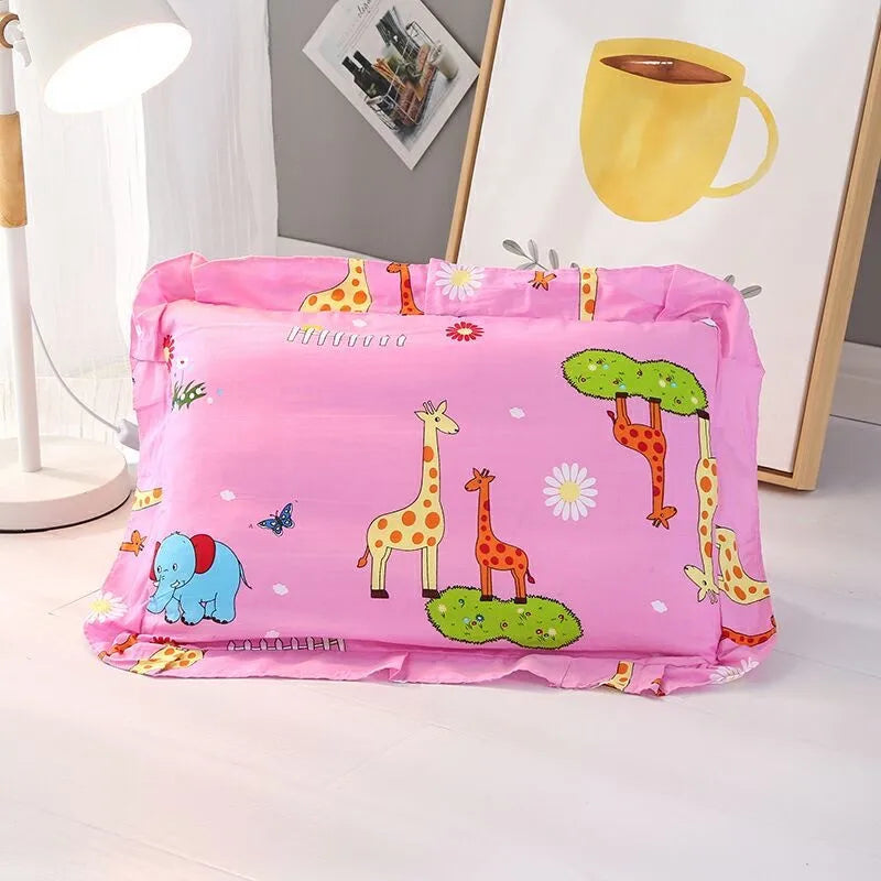 30*50cm Pure Cotton Children's Pillow Case Kindergarten Giraffe