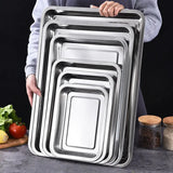 304 Stainless Steel Barbecue Tea Storage Serving Trays