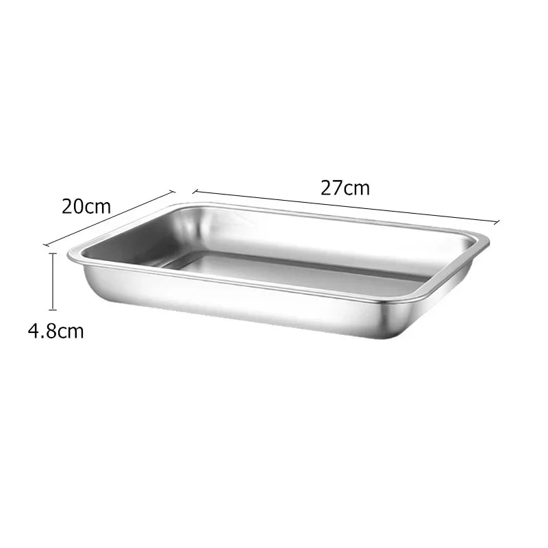 304 Stainless Steel Barbecue Tea Storage Serving Trays