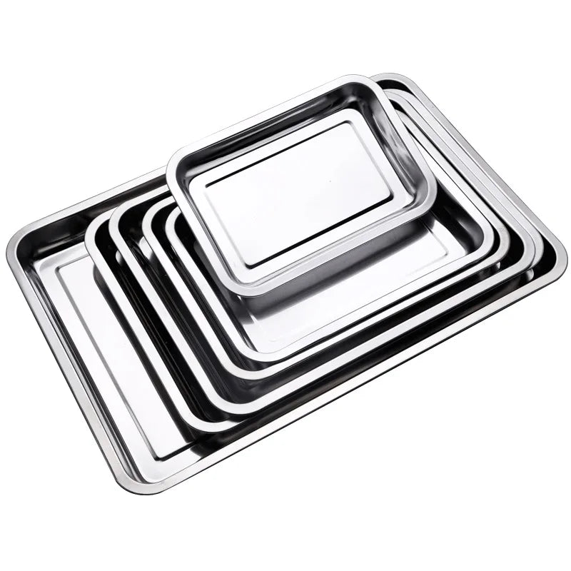 304 Stainless Steel Barbecue Tea Storage Serving Trays