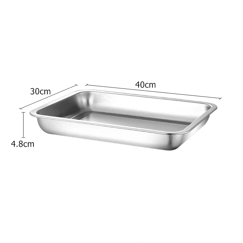 304 Stainless Steel Barbecue Tea Storage Serving Trays