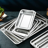 304 Stainless Steel Barbecue Tea Storage Serving Trays