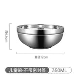 304 Stainless Steel Double Layer Bowls with Lid
