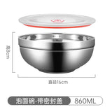 304 Stainless Steel Double Layer Bowls with Lid