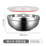 304 Stainless Steel Double Layer Bowls with Lid