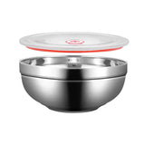 304 Stainless Steel Double Layer Bowls with Lid