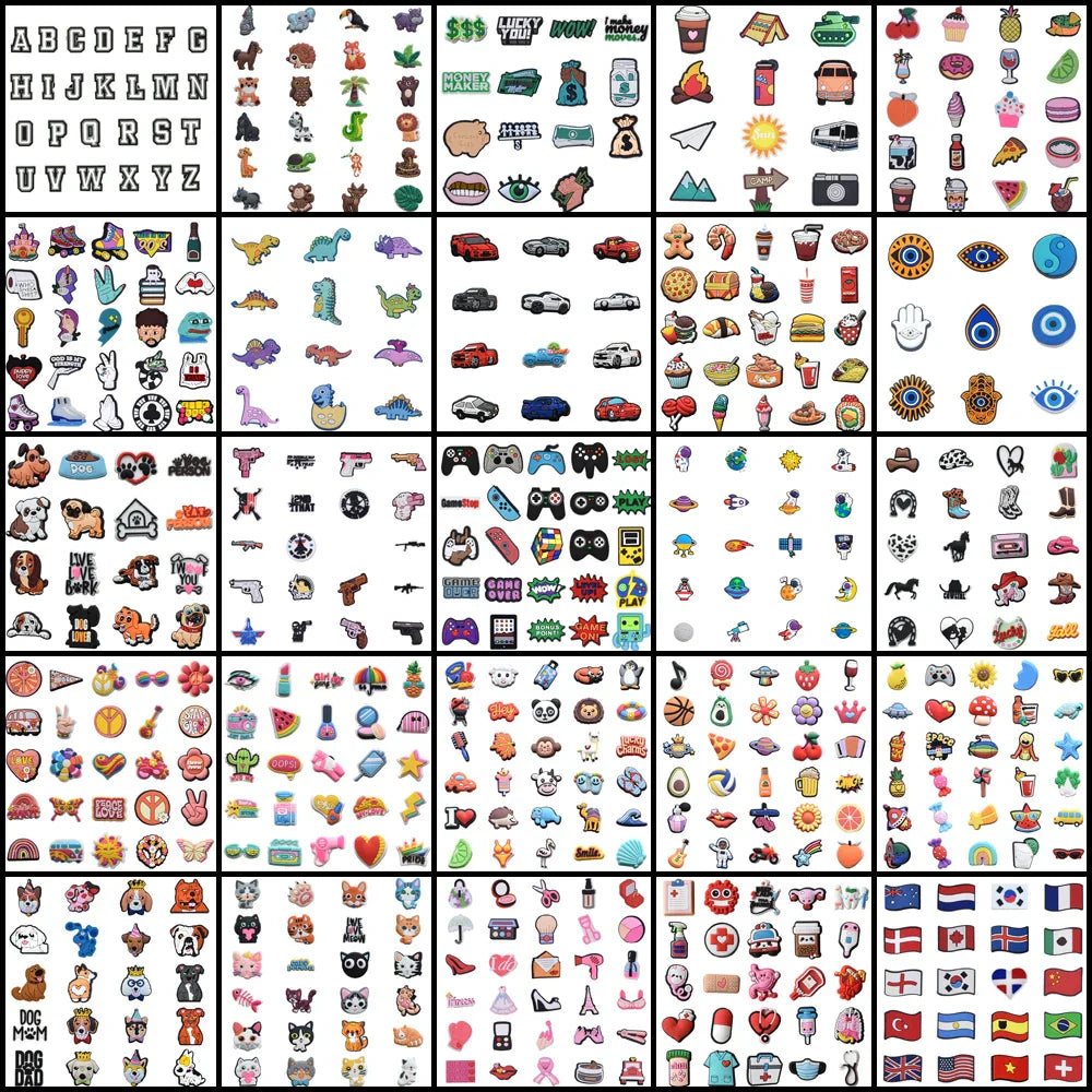 33 Sets Shoe Charms Decorations for Crocs Charms