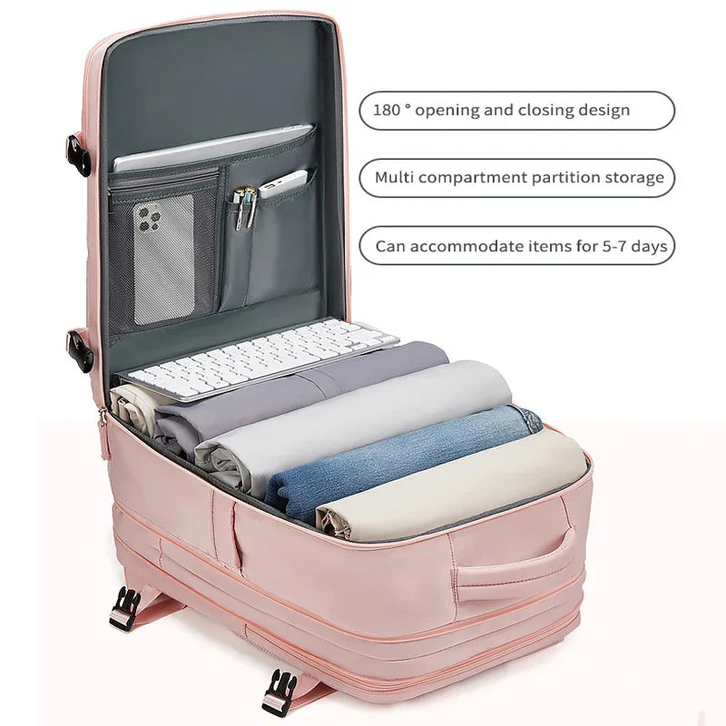35L Travel Backpack Women Laptop Business Backpacks Multifunctional
