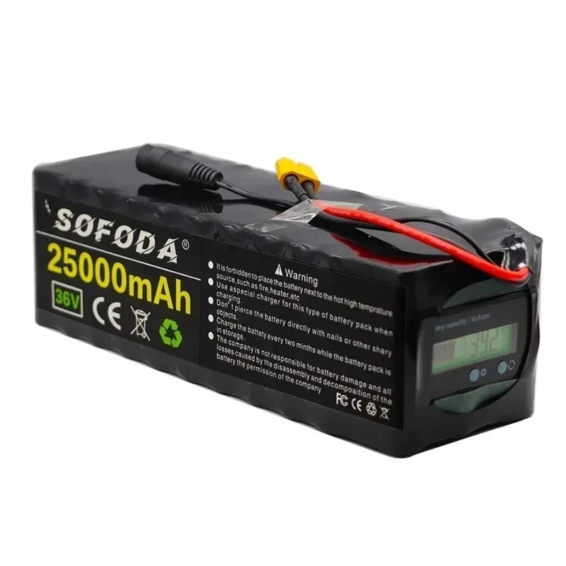 36V Battery 10S4P 25Ah Battery Pack 500W High