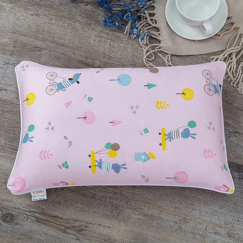 38x58CM Pure Cotton Breathable Baby Pillow Covers Cartoon