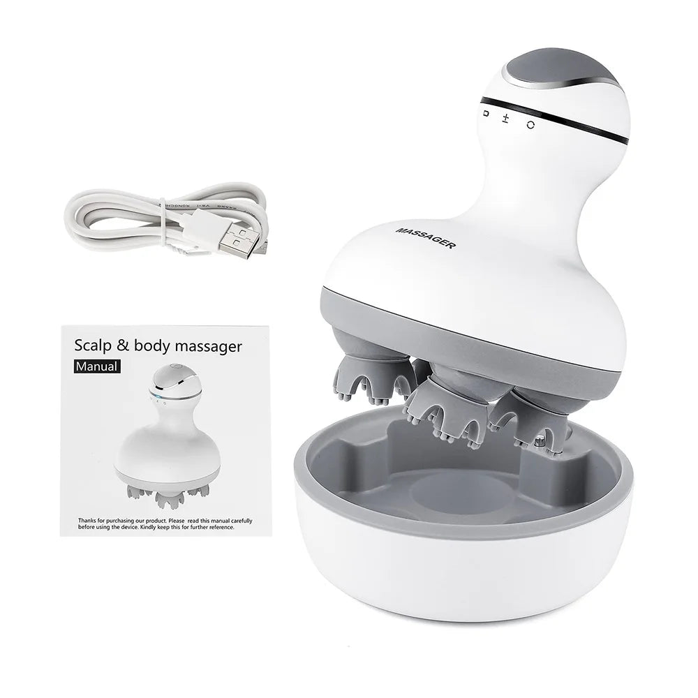 3D Waterproof Electric Head Massager Wireless Scalp Massage