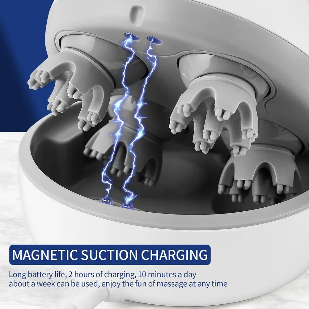 3D Waterproof Electric Head Massager Wireless Scalp Massage