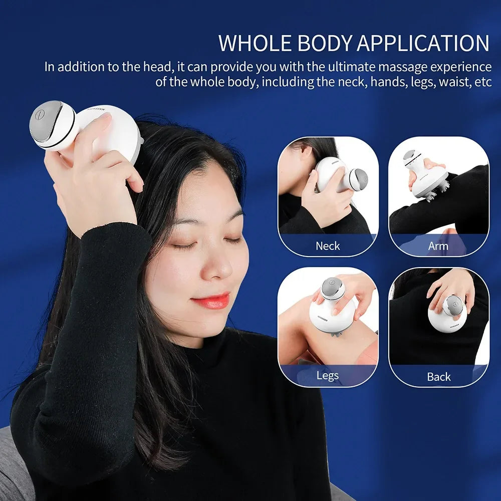 3D Waterproof Electric Head Massager Wireless Scalp Massage