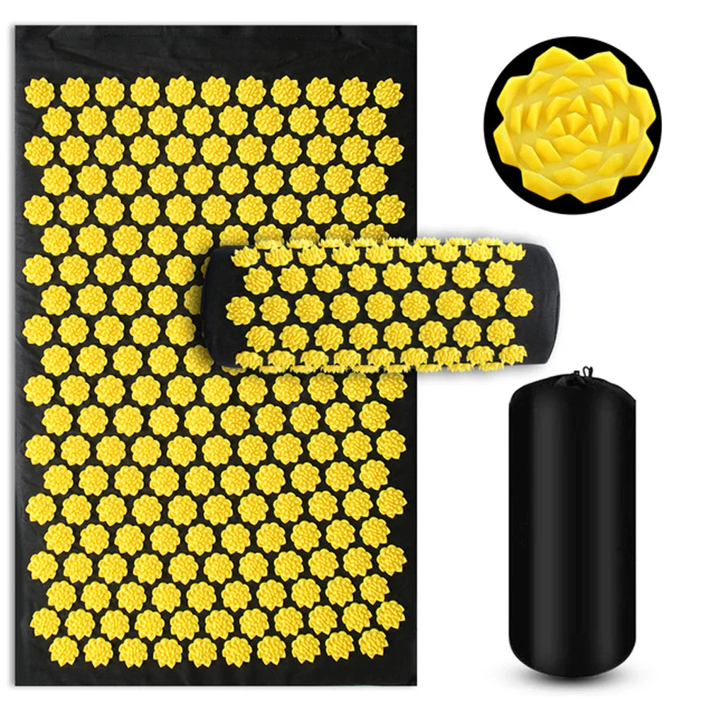 3PCS Acupressure Yoga Mat Cushion Sensi Massage Body