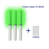 3PCS Luminous Fishing Light Glow Stick+3 CR322 Electric