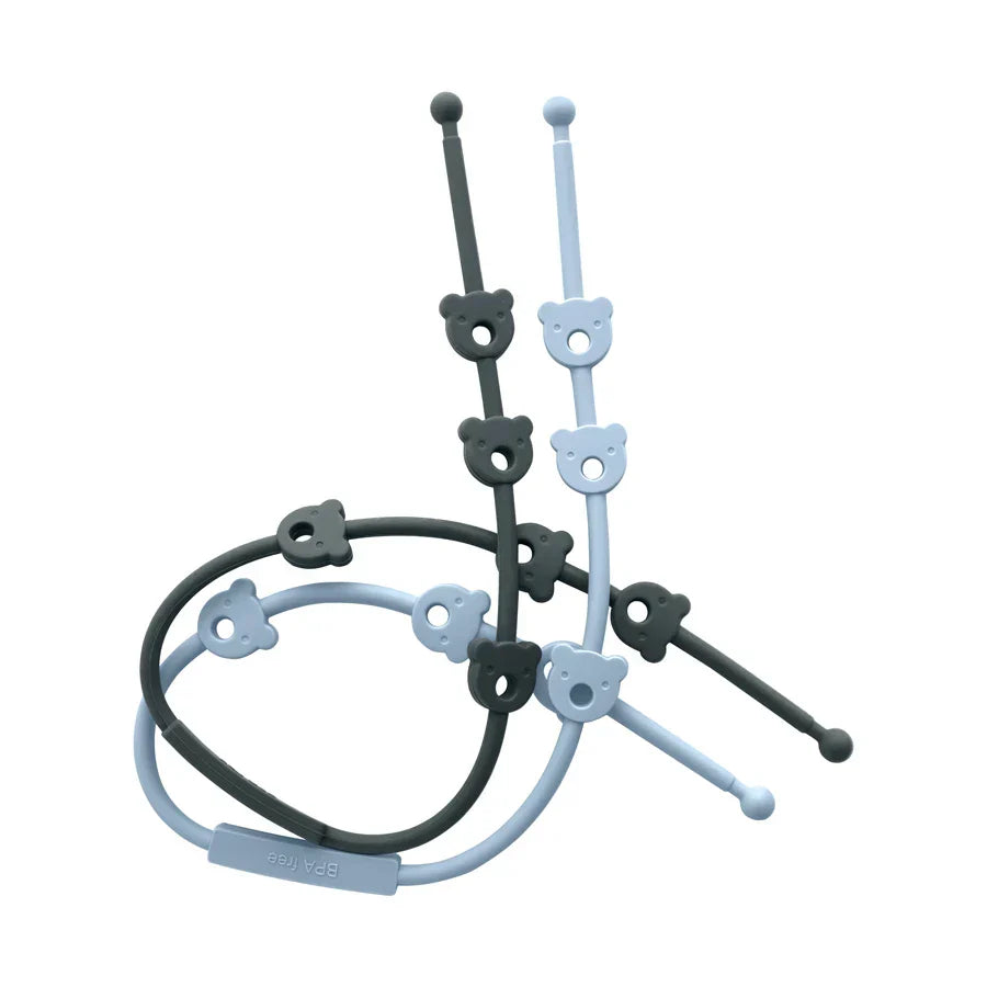 3PCS/Set Baby Pacifier Clips Soft Silicone Teething Chain