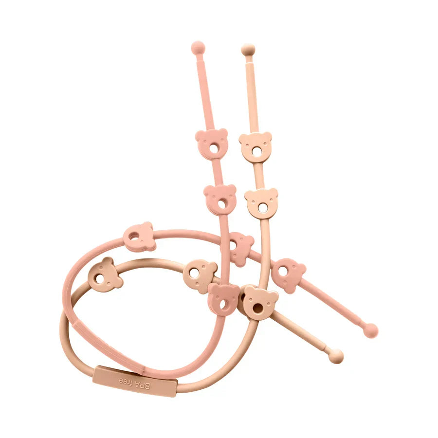 3PCS/Set Baby Pacifier Clips Soft Silicone Teething Chain