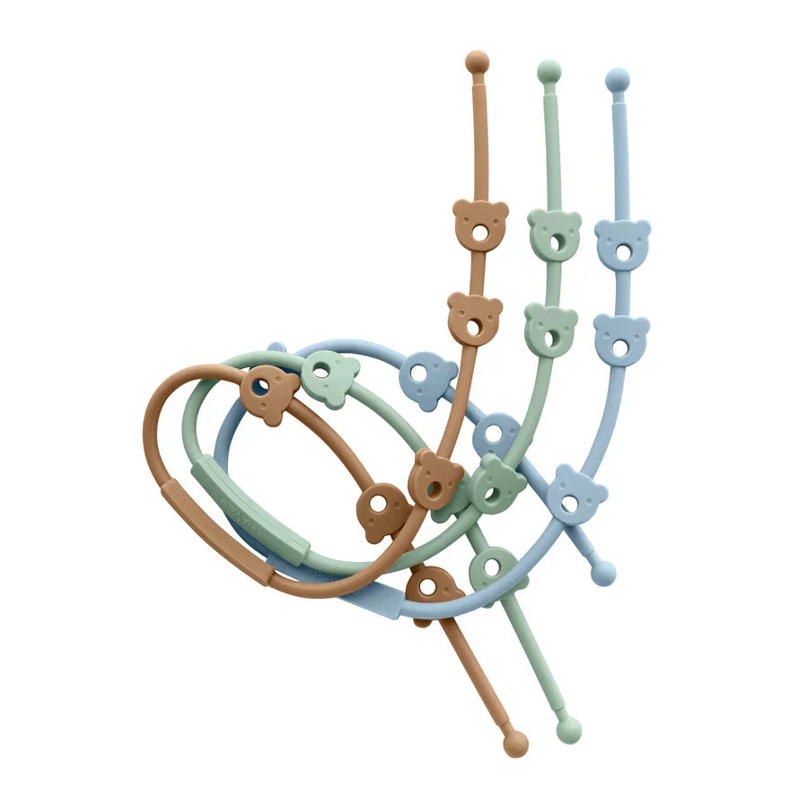 3PCS/Set Baby Pacifier Clips Soft Silicone Teething Chain