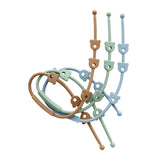 3PCS/Set Baby Pacifier Clips Soft Silicone Teething Chain