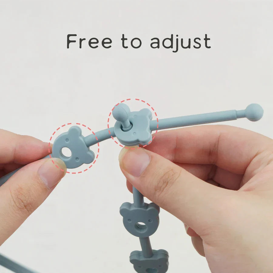 3PCS/Set Baby Pacifier Clips Soft Silicone Teething Chain