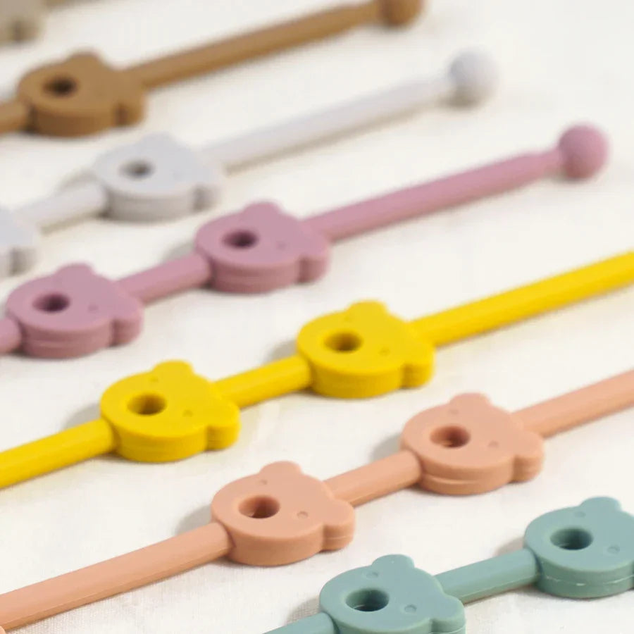 3PCS/Set Baby Pacifier Clips Soft Silicone Teething Chain