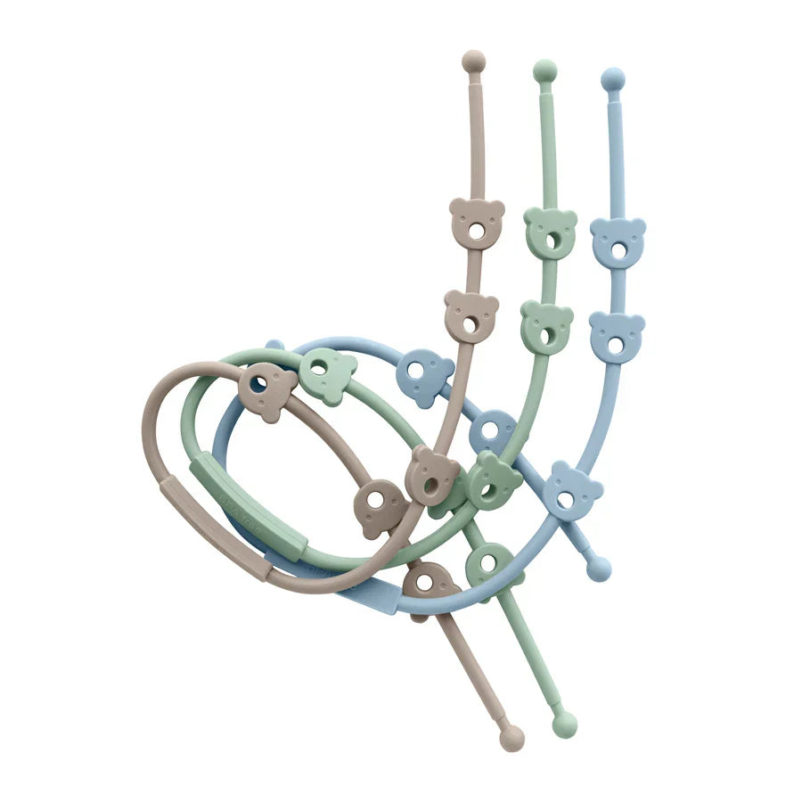 3PCS/Set Baby Pacifier Clips Soft Silicone Teething Chain