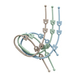 3PCS/Set Baby Pacifier Clips Soft Silicone Teething Chain