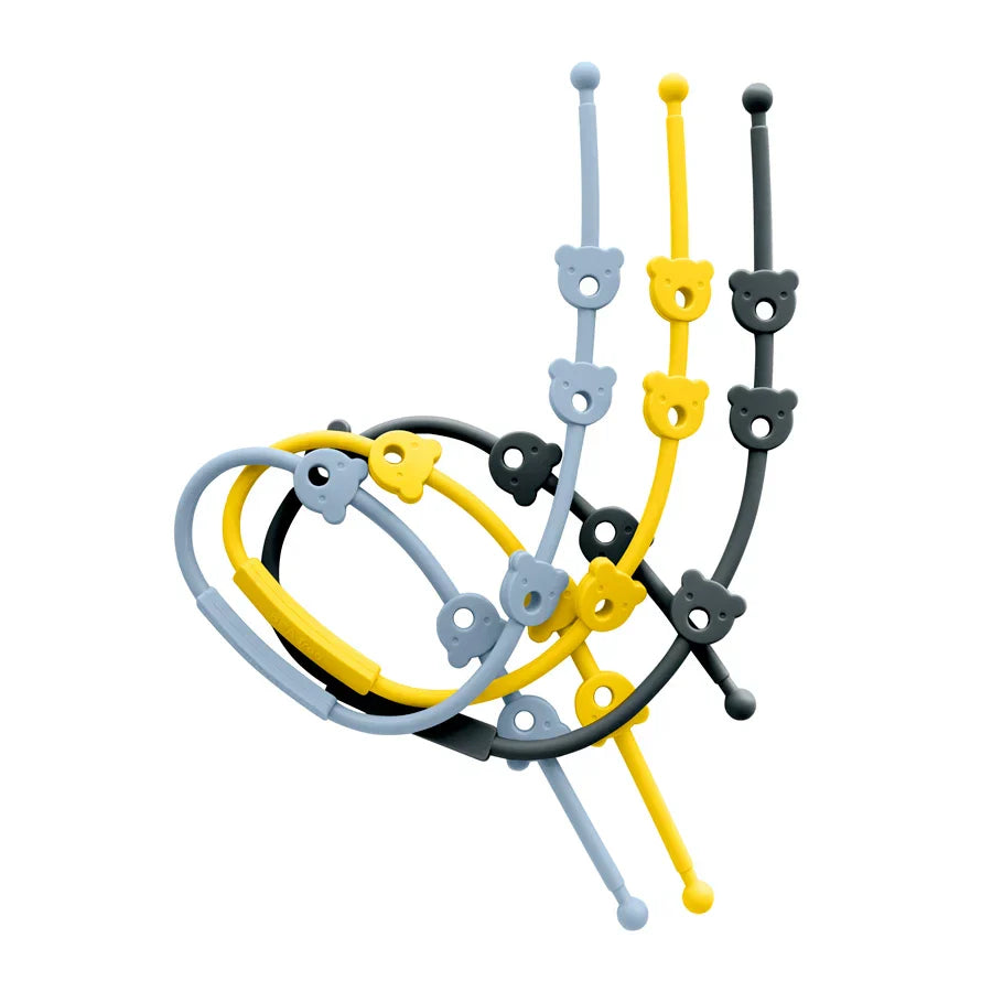 3PCS/Set Baby Pacifier Clips Soft Silicone Teething Chain