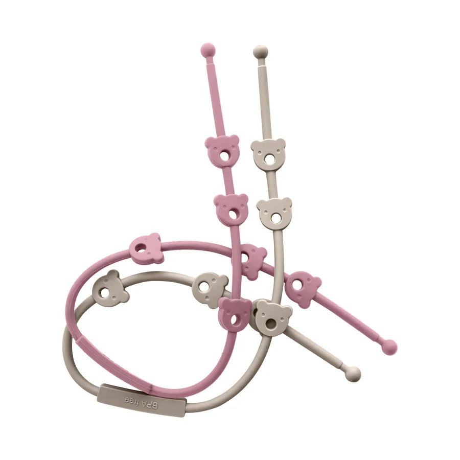 3PCS/Set Baby Pacifier Clips Soft Silicone Teething Chain