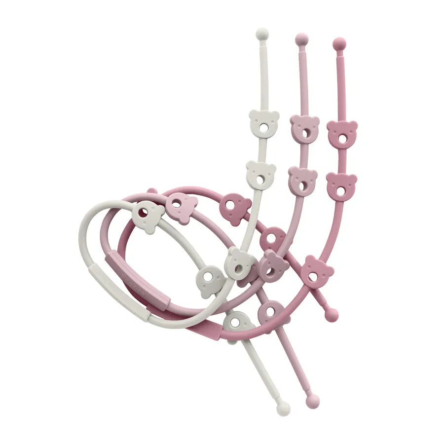 3PCS/Set Baby Pacifier Clips Soft Silicone Teething Chain