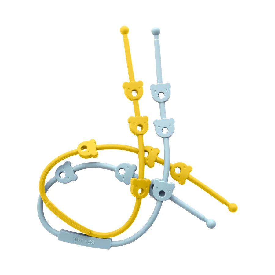 3PCS/Set Baby Pacifier Clips Soft Silicone Teething Chain