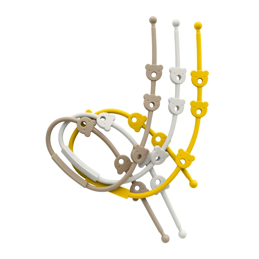 3PCS/Set Baby Pacifier Clips Soft Silicone Teething Chain