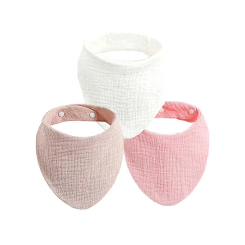 3Pcs Baby Burp Cloth Soft Cotton Drool Bib