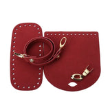 3pcs Handbag Shoulder Strap Woven Bag Set Faux