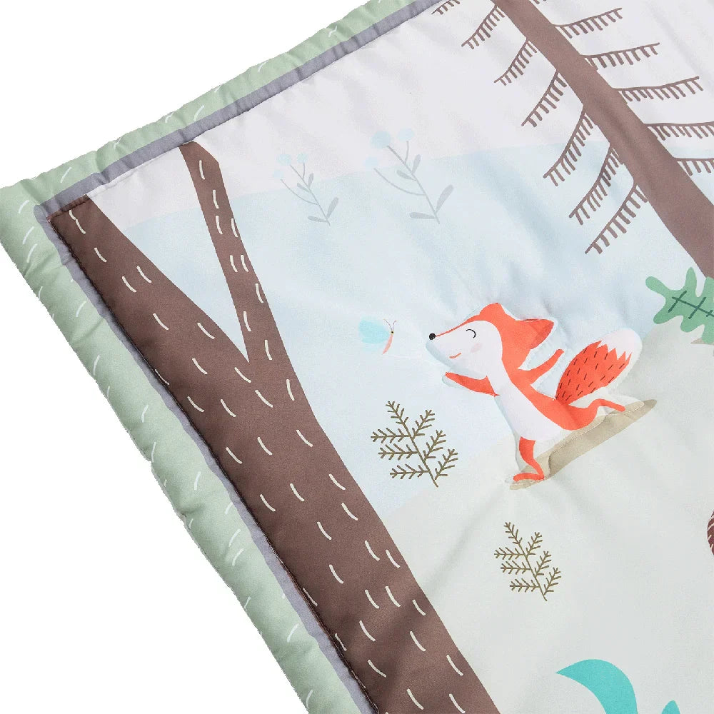 3pcs Microfiber Crib Bedding Set Forest Animal Designs