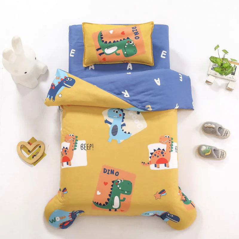 3pcs/set Cartoon Cotton Bedding Set Crib Linen Kit