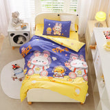 3pcs/set Cartoon Cotton Bedding Set Crib Linen Kit