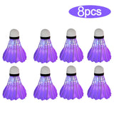 4/8 Pcs Lighting Badminton Foam Ball Head Luminous