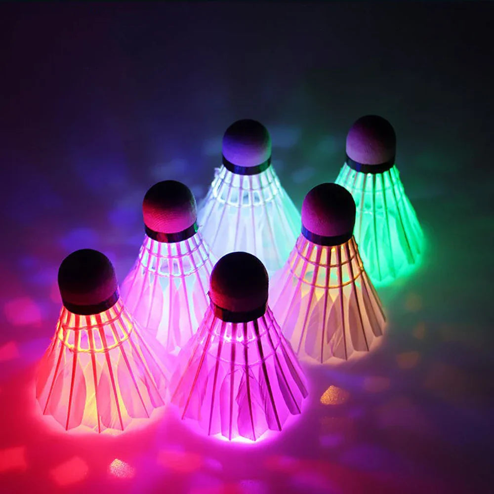 4/8 Pcs Lighting Badminton Foam Ball Head Luminous