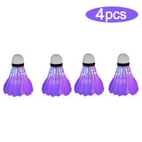 4/8 Pcs Lighting Badminton Foam Ball Head Luminous
