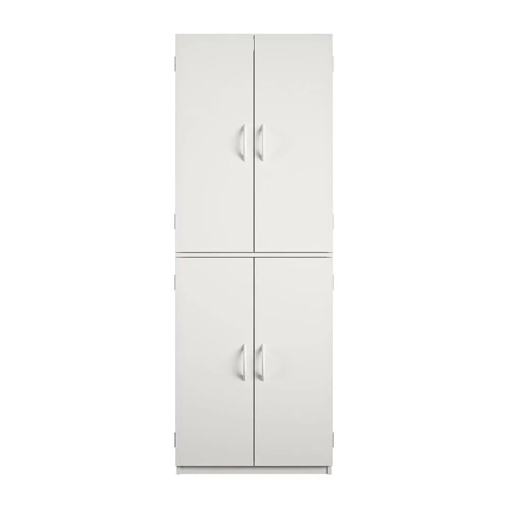 4-Door 5' Storage Cabinet, White Stipple